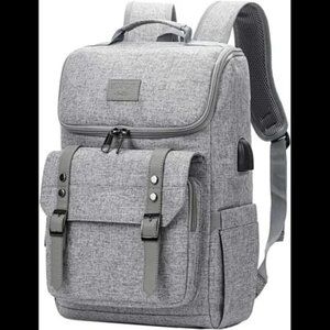 New Backpack Travel Laptop Backpack with usb Charging Fits 15.6 Inch Laptop Grey